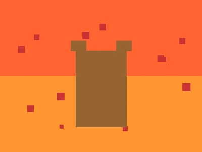 像素艺术作品：日落城堡，赏金女王下载 社区创作